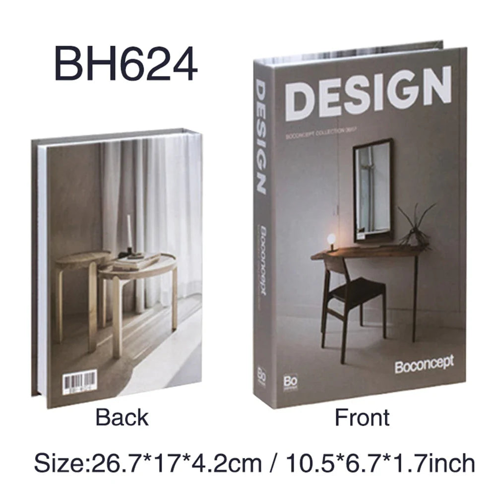 Luxury Fake Books Home Decoration Accessories for Living Room Fashion Fake Book Storage Box Simple Nordic Coffee Table Books